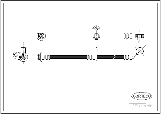 CORTECO 19035086 Flessibile del freno-Flessibile del freno-Ricambi Euro