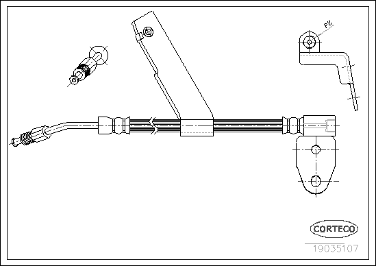 CORTECO 19035107 Flessibile del freno