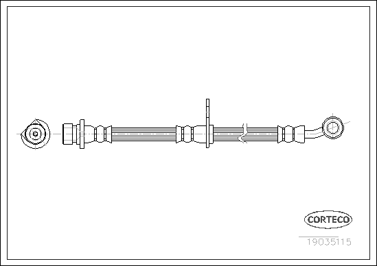 CORTECO 19035115 Flessibile del freno-Flessibile del freno-Ricambi Euro