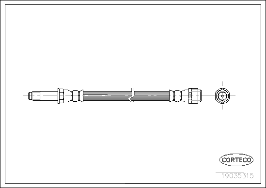 CORTECO 19035315 Flessibile del freno-Flessibile del freno-Ricambi Euro