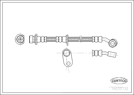 CORTECO 19035732 Flessibile del freno