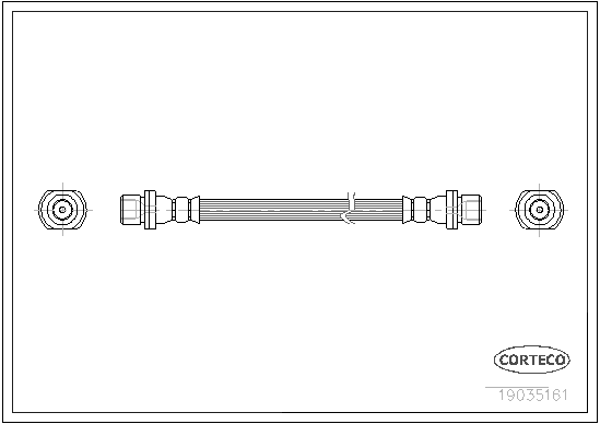 CORTECO 19036131 Flessibile del freno-Flessibile del freno-Ricambi Euro