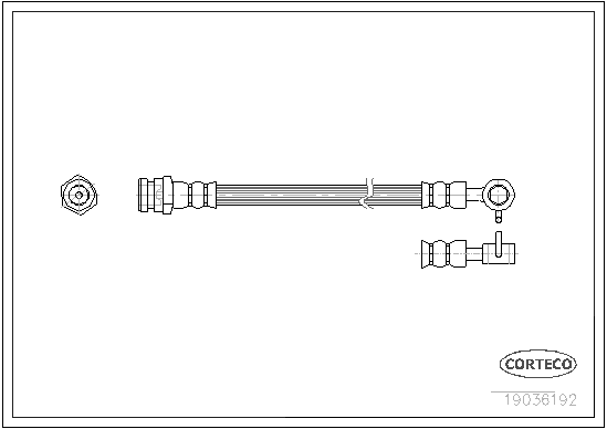CORTECO 19036192 Flessibile del freno-Flessibile del freno-Ricambi Euro