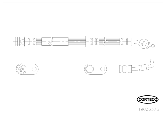 CORTECO 19036373 Flessibile del freno