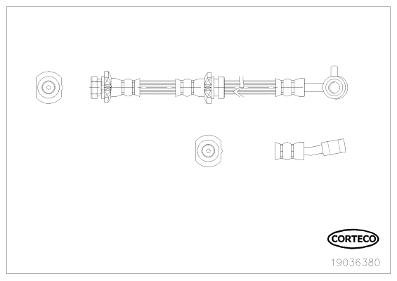 CORTECO 19036380 Flessibile del freno