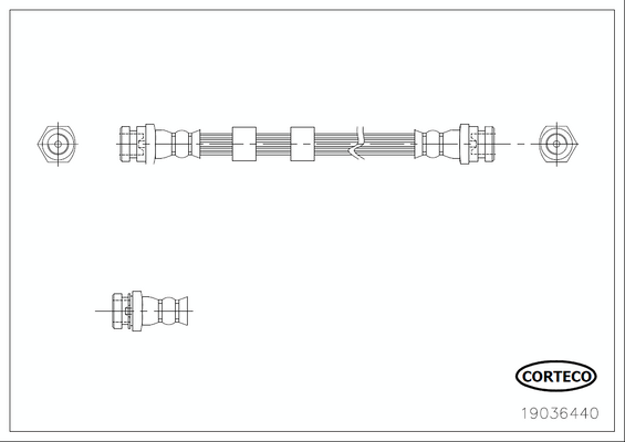 CORTECO 19036440 Flessibile del freno-Flessibile del freno-Ricambi Euro