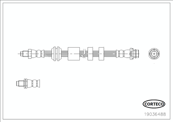 CORTECO 19036488 Flessibile del freno-Flessibile del freno-Ricambi Euro