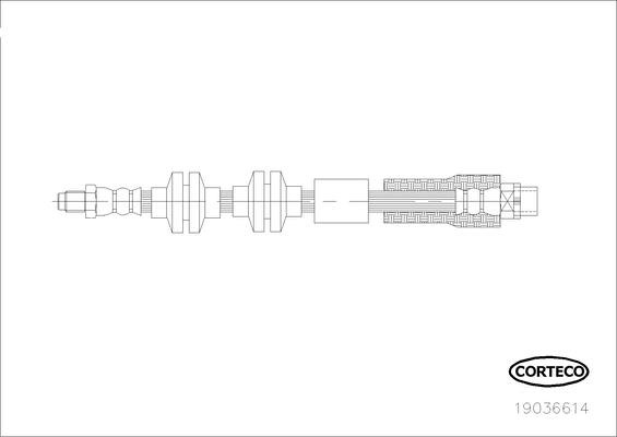 CORTECO 19036614 Flessibile del freno-Flessibile del freno-Ricambi Euro