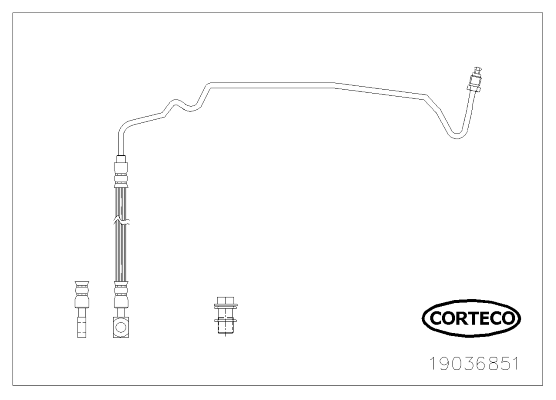 CORTECO 19036851 Flessibile del freno