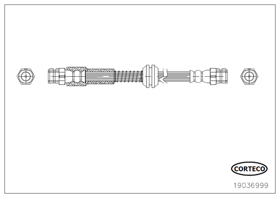 CORTECO 19036999 Flessibile del freno-Flessibile del freno-Ricambi Euro