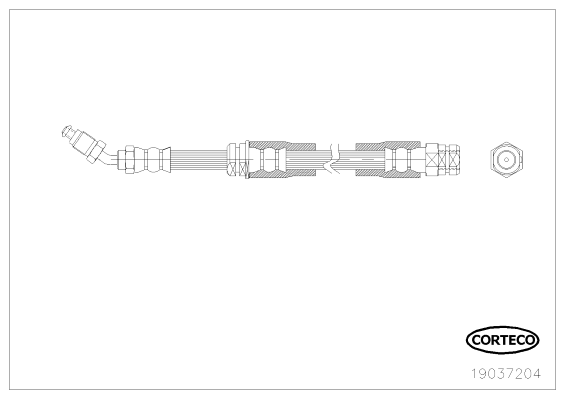 CORTECO 19037204 Flessibile del freno