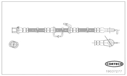 CORTECO 19037277 Flessibile del freno-Flessibile del freno-Ricambi Euro