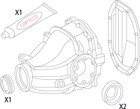 CORTECO 19535815 Kit guarnizioni, Differenziale