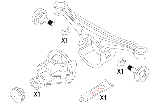 CORTECO 19535861 Kit guarnizioni, Differenziale