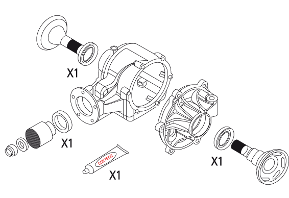 CORTECO 19535939 Kit guarnizioni, Differenziale-Kit guarnizioni, Differenziale-Ricambi Euro