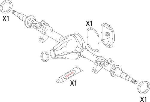 CORTECO 19536169 Kit guarnizioni, Differenziale-Kit guarnizioni, Differenziale-Ricambi Euro