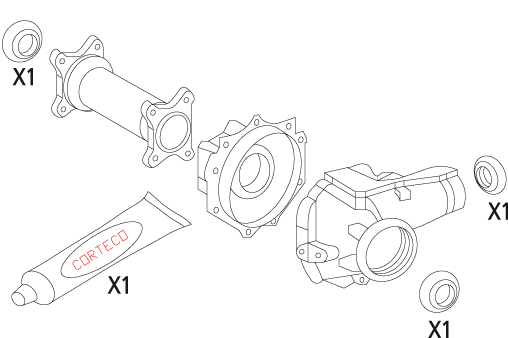 CORTECO 19536186 Kit guarnizioni, Differenziale-Kit guarnizioni, Differenziale-Ricambi Euro