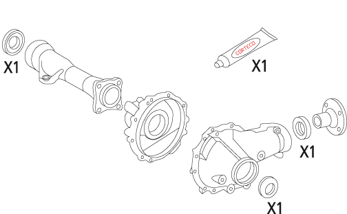 CORTECO 19536187 Kit guarnizioni, Differenziale-Kit guarnizioni, Differenziale-Ricambi Euro