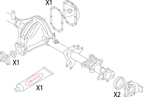 CORTECO 19536204 Kit guarnizioni, Differenziale-Kit guarnizioni, Differenziale-Ricambi Euro