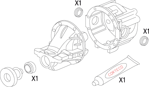 CORTECO 19536215 Kit guarnizioni, Differenziale-Kit guarnizioni, Differenziale-Ricambi Euro