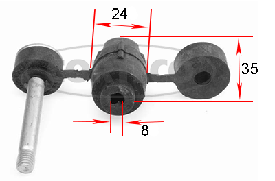 CORTECO 21652487 Supporto, Stabilizzatore-Supporto, Stabilizzatore-Ricambi Euro