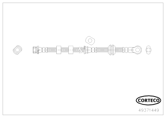 CORTECO 49371449 Flessibile del freno