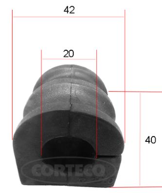 CORTECO 49371657 Supporto, Stabilizzatore-Supporto, Stabilizzatore-Ricambi Euro