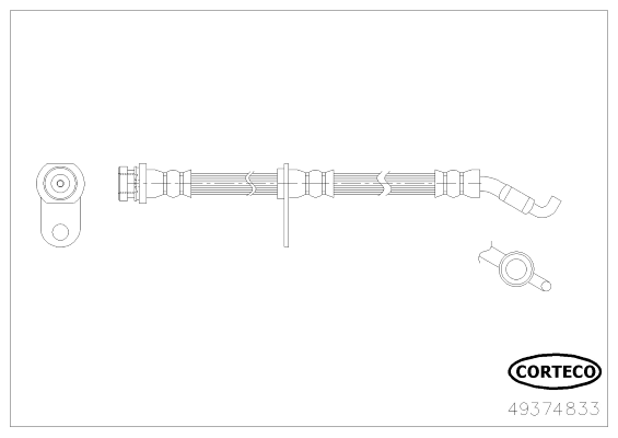 CORTECO 49374833 Flessibile del freno