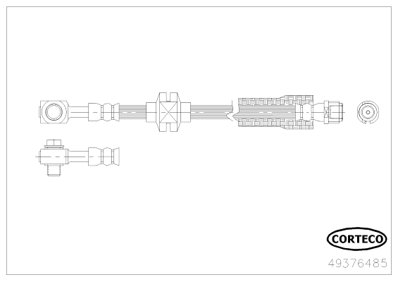 CORTECO 49376485 Flessibile del freno-Flessibile del freno-Ricambi Euro