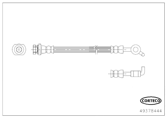 CORTECO 49378444 Flessibile del freno