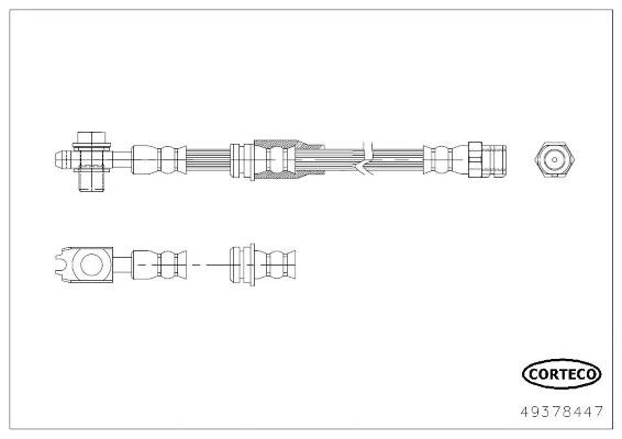 CORTECO 49378447 Flessibile del freno-Flessibile del freno-Ricambi Euro