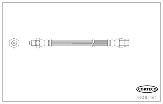 CORTECO 49384161 Flessibile del freno