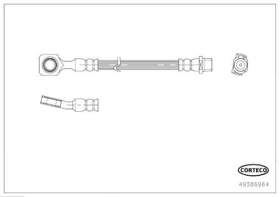 CORTECO 49386964 Flessibile del freno-Flessibile del freno-Ricambi Euro