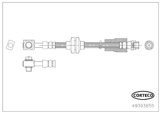 CORTECO 49393855 Flessibile del freno-Flessibile del freno-Ricambi Euro