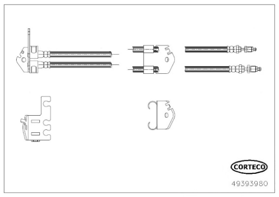 CORTECO 49393980 Flessibile del freno-Flessibile del freno-Ricambi Euro