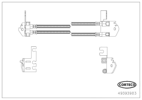 CORTECO 49393983 Flessibile del freno-Flessibile del freno-Ricambi Euro