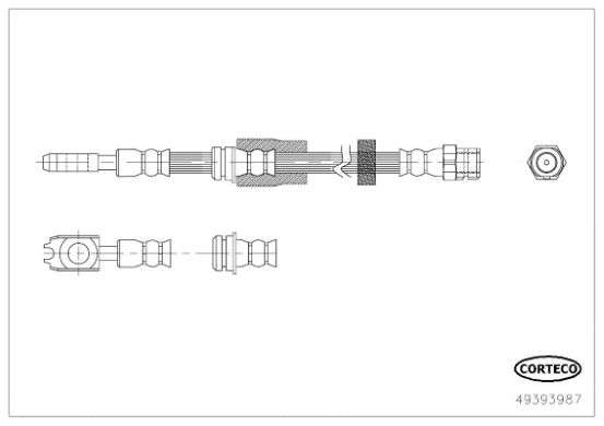 CORTECO 49393987 Flessibile del freno-Flessibile del freno-Ricambi Euro