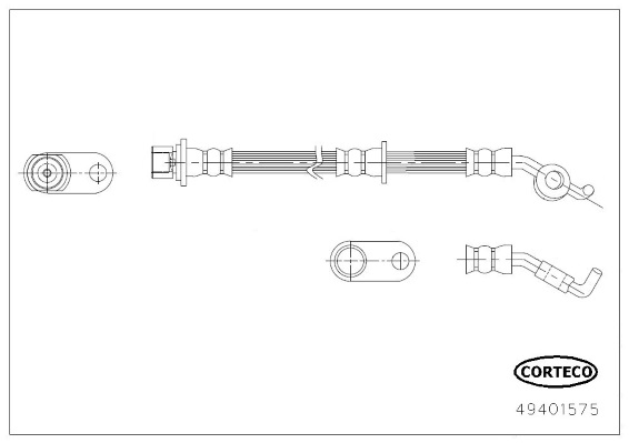 CORTECO 49401575 Flessibile del freno-Flessibile del freno-Ricambi Euro