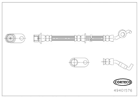 CORTECO 49401576 Flessibile del freno-Flessibile del freno-Ricambi Euro