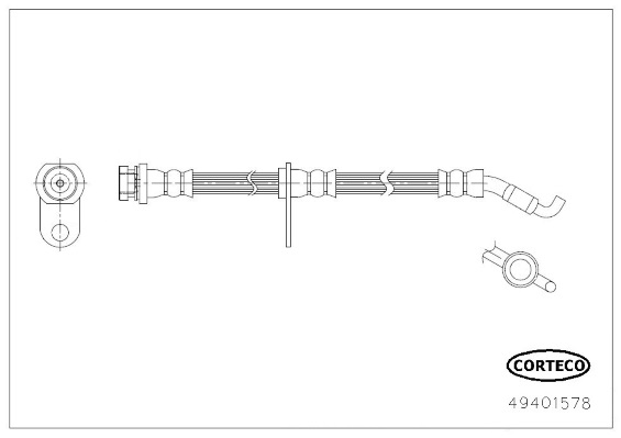 CORTECO 49401578 Flessibile del freno