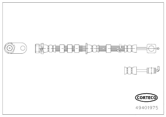 CORTECO 49401975 Flessibile del freno