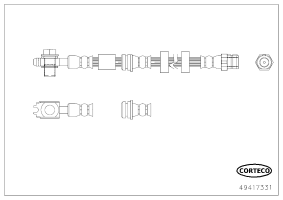 CORTECO 49417331 Flessibile del freno-Flessibile del freno-Ricambi Euro