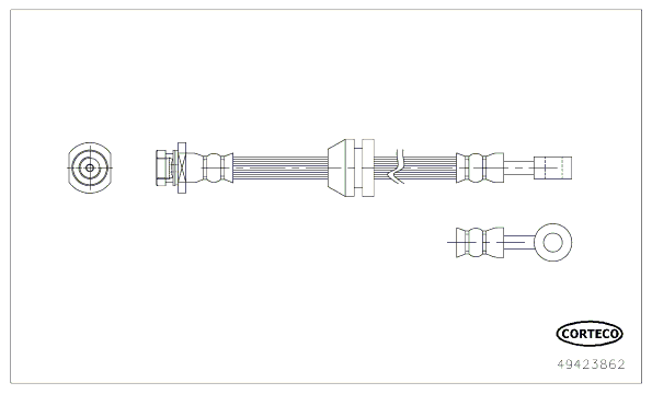 CORTECO 49423862 Flessibile del freno-Flessibile del freno-Ricambi Euro