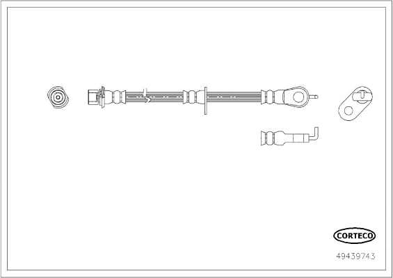 CORTECO 49439743 Flessibile del freno