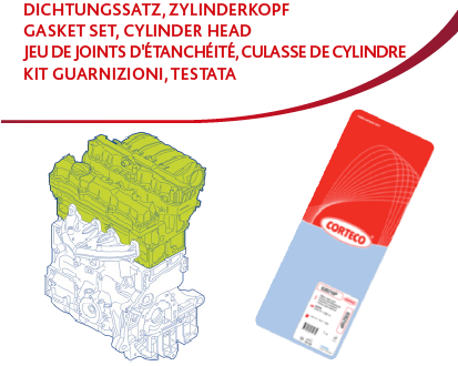 CORTECO 418480P tömítéskészlet, hengerfej OPEL VAUXHALL
