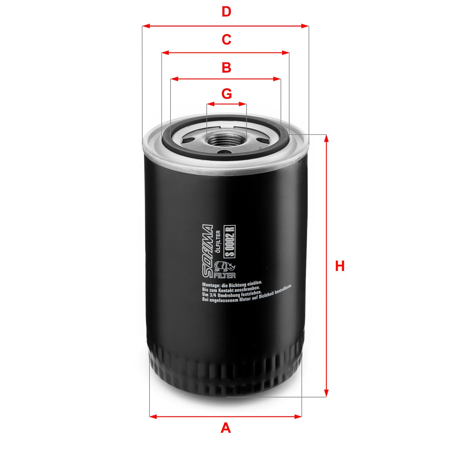 SOFIMA S 0002 R Filtro olio