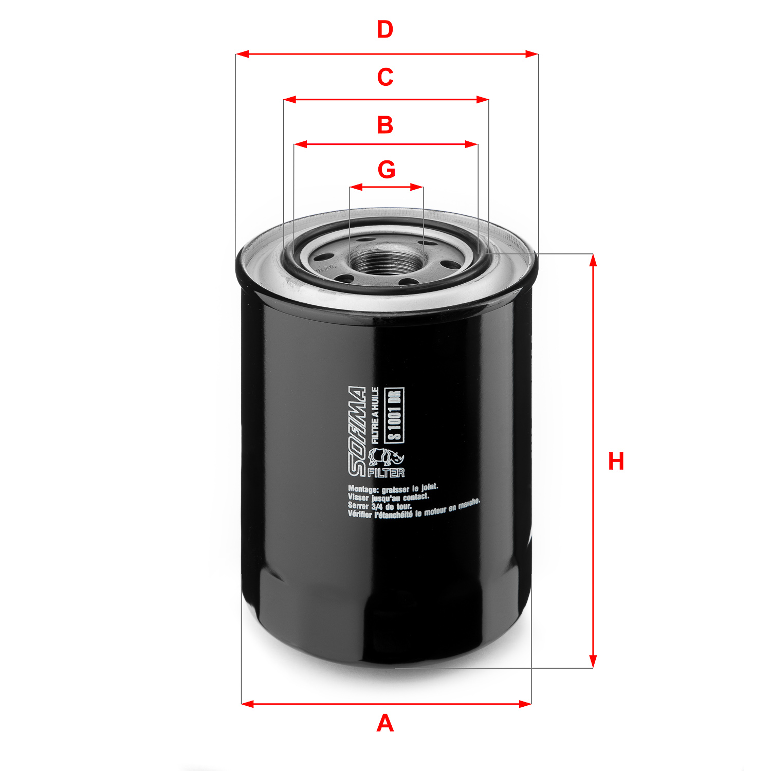 SOFIMA S 1001 DR Filtro olio