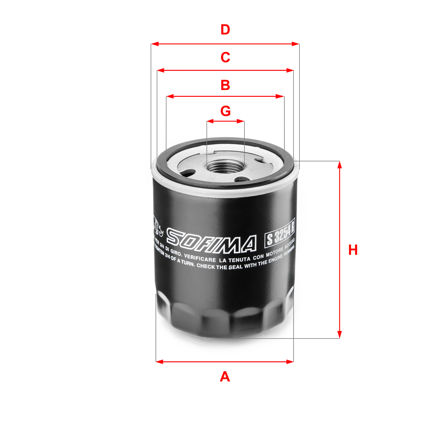 SOFIMA S 3254 R Filtro olio