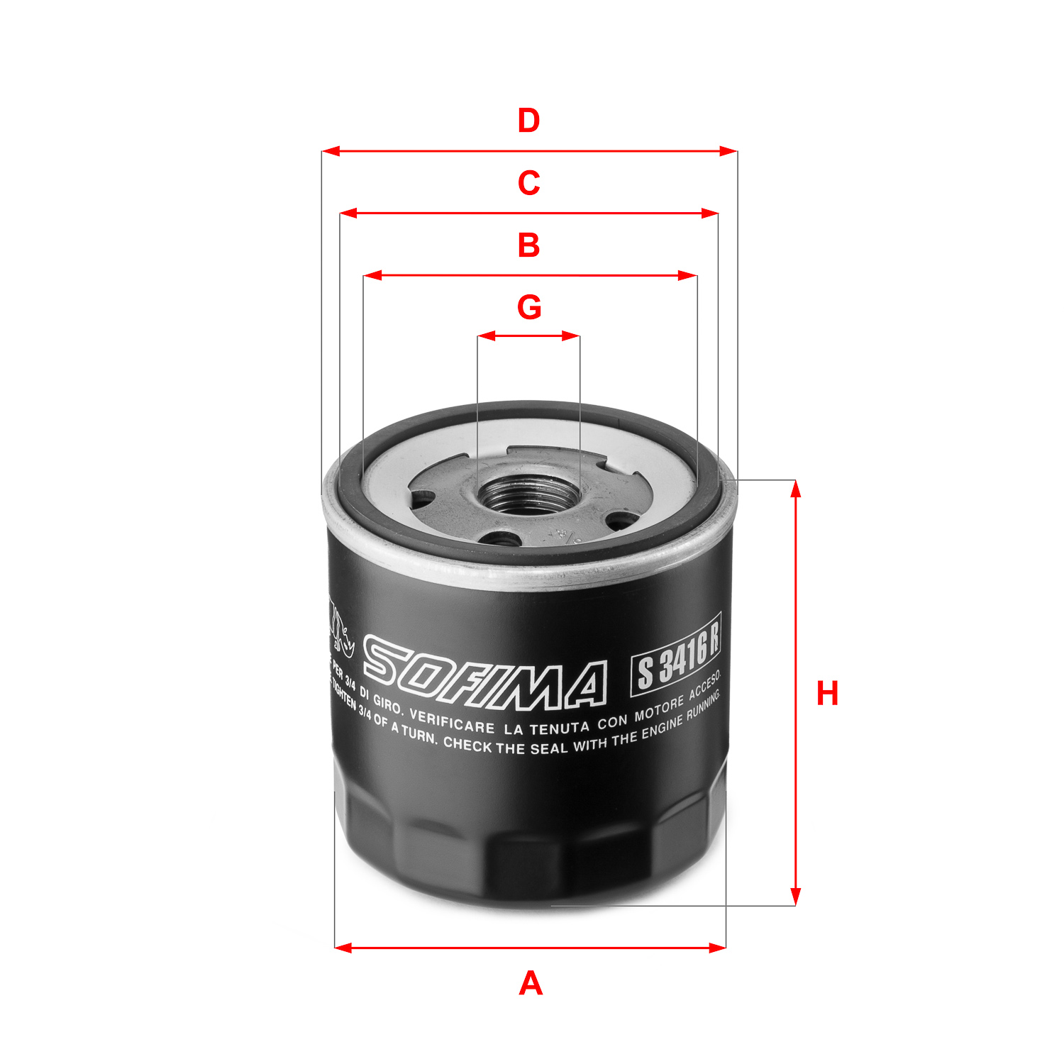 SOFIMA S 3416 R Filtro olio