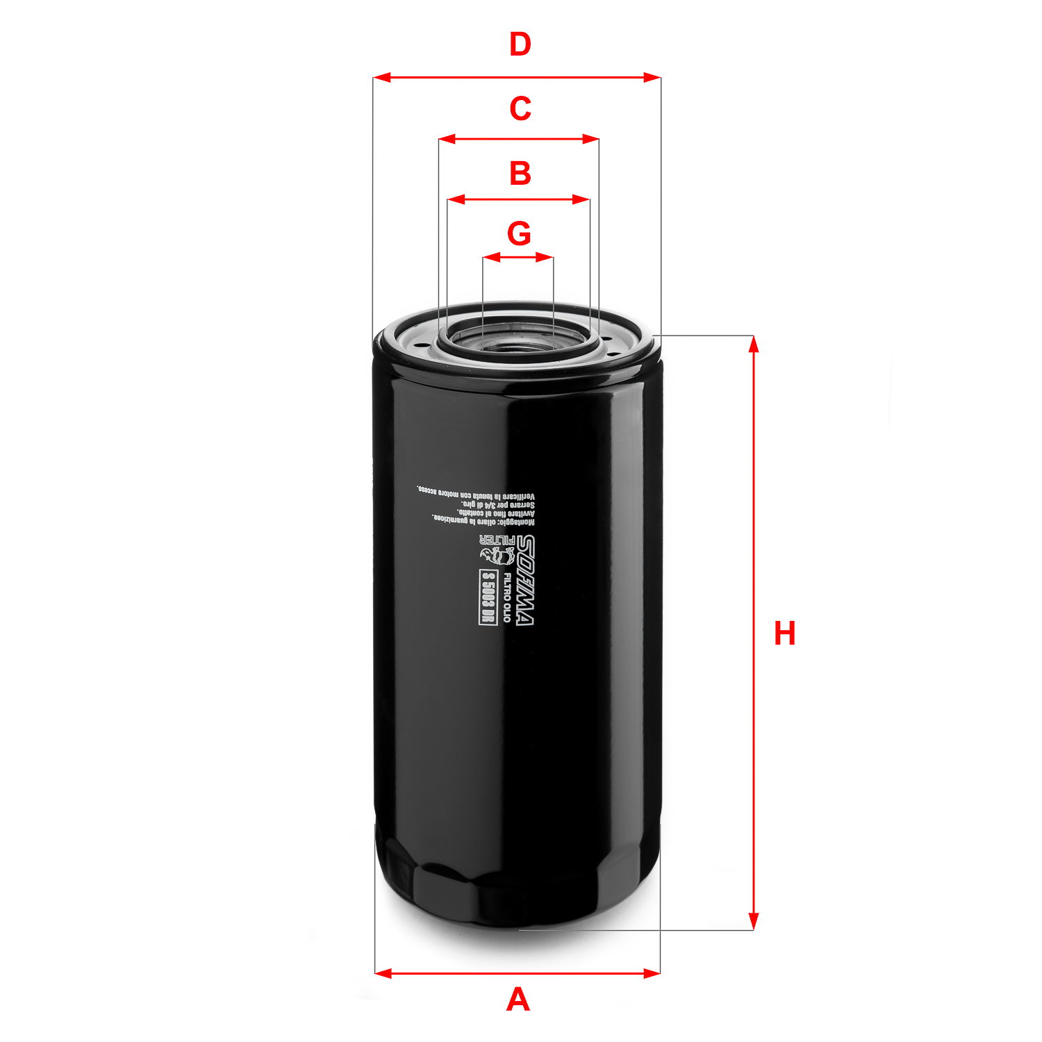 SOFIMA S 5003 DR Filtro olio